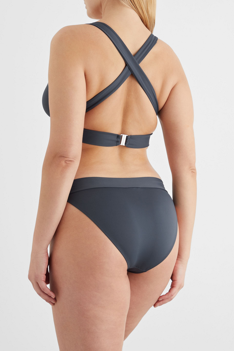 Iris & Ink Annabelle Triangle Bikini In Dark Gray