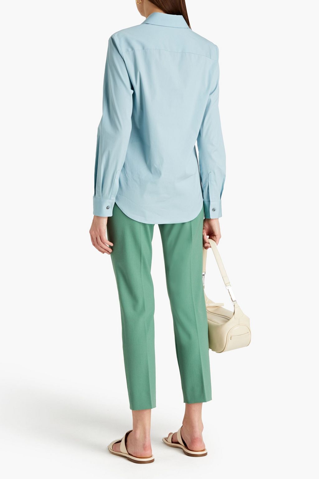 PIAZZA SEMPIONE Cotton-blend poplin shirt