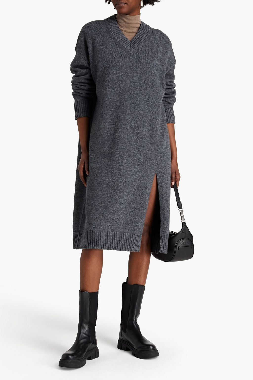 SAMSØE Φ SAMSØE Kei mélange wool-blend mini dress