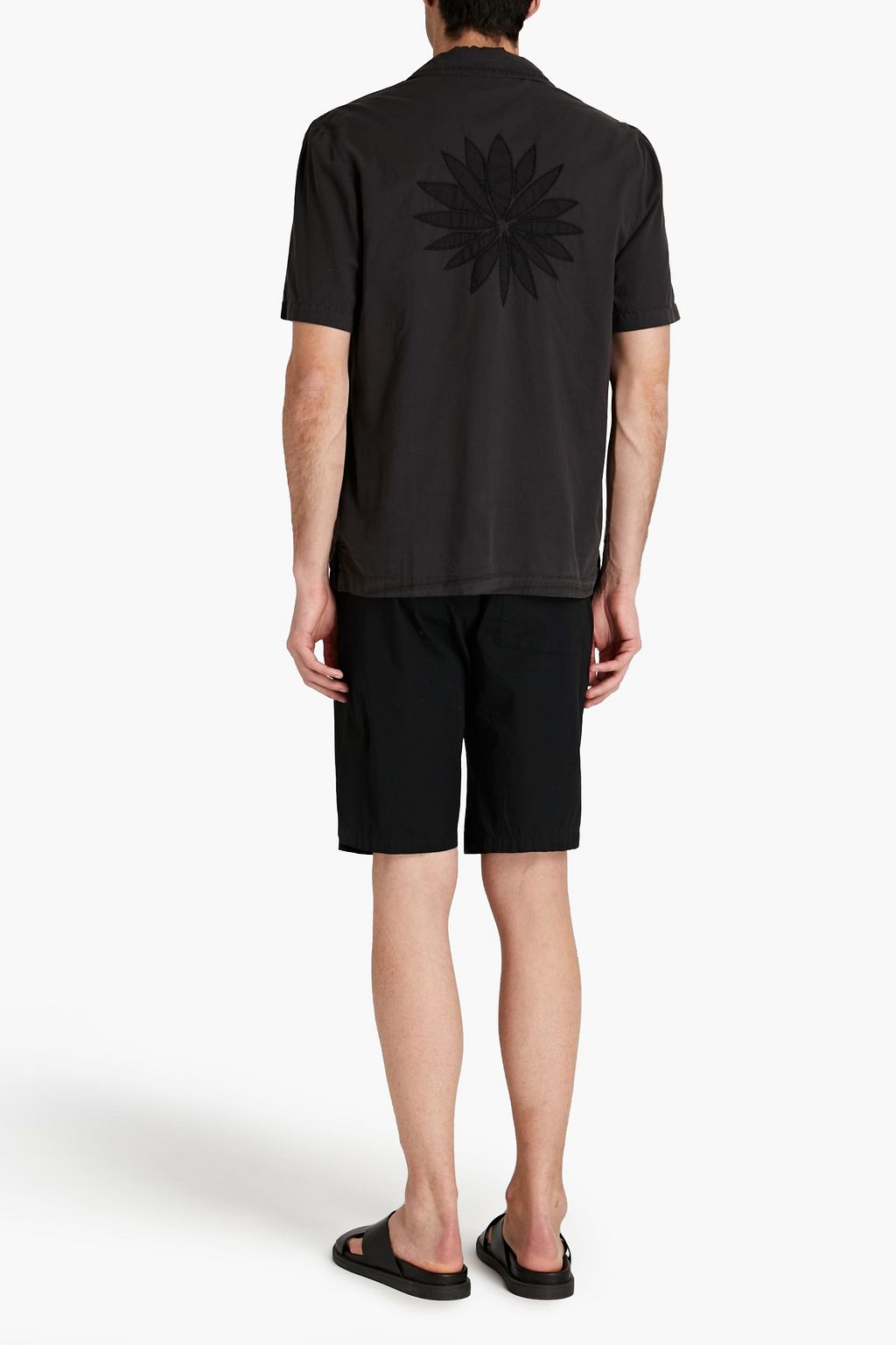 JAMES PERSE Embroidered cotton-voile shirt