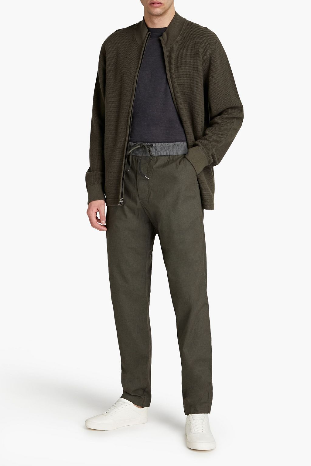 JAMES PERSE Tapered stretch-cotton poplin pants