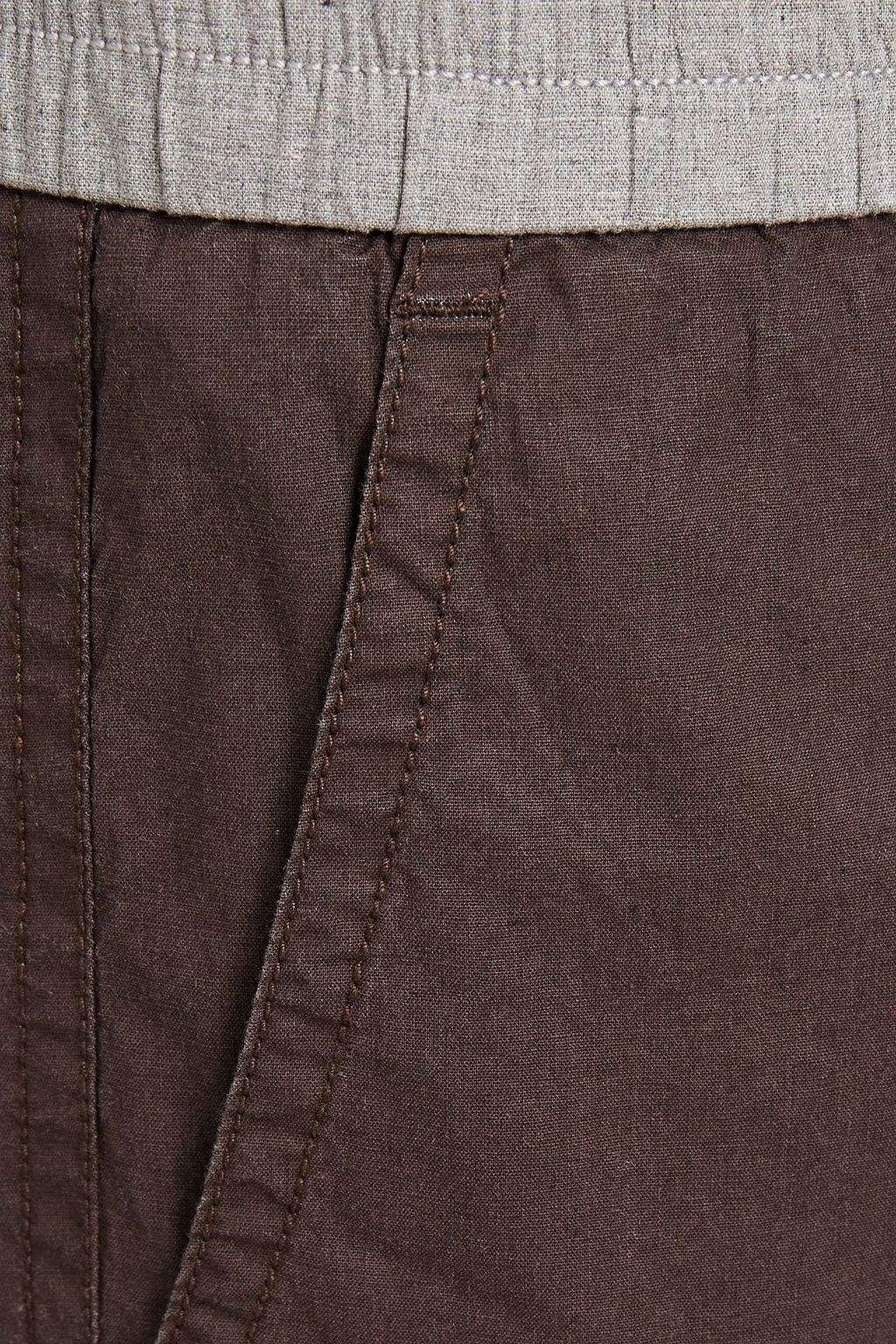 JAMES PERSE Two-tone stretch-cotton poplin shorts