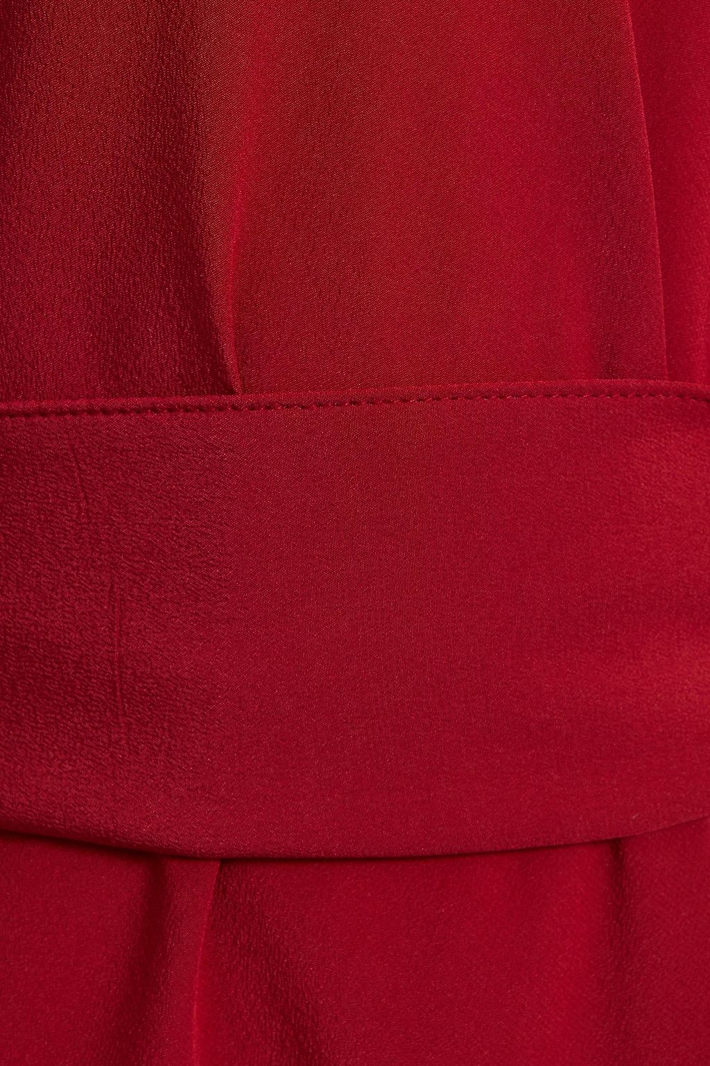 ASPESI Belted silk crepe de chine midi dress