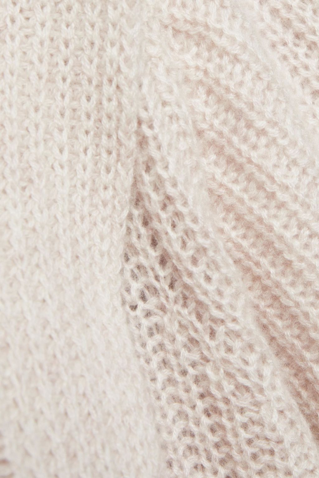 AUTUMN CASHMERE Distressed ribbed cashmere hooded cardigan