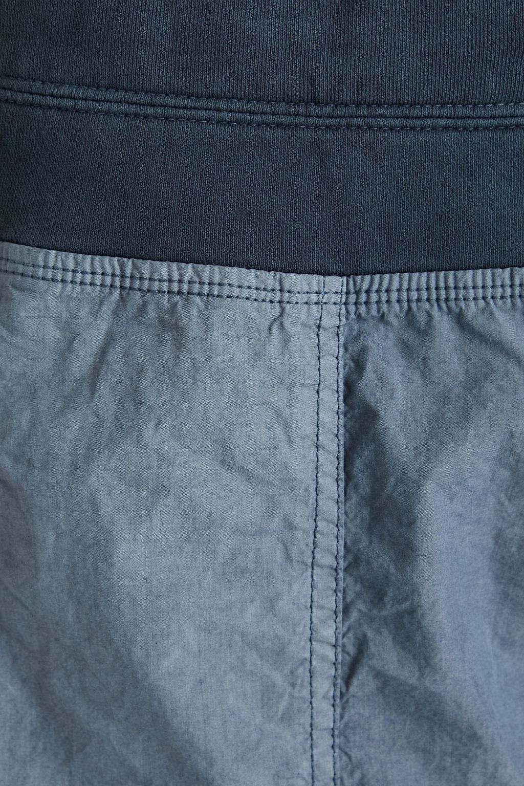 JAMES PERSE Jersey-trimmed cotton-blend poplin shorts