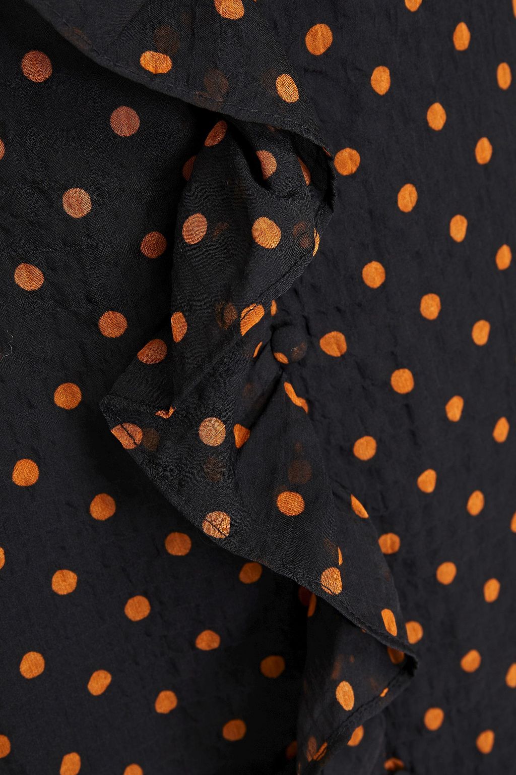 SAMSØE Φ SAMSØE Jytta ruffled polka-dot recycled organza midi dress