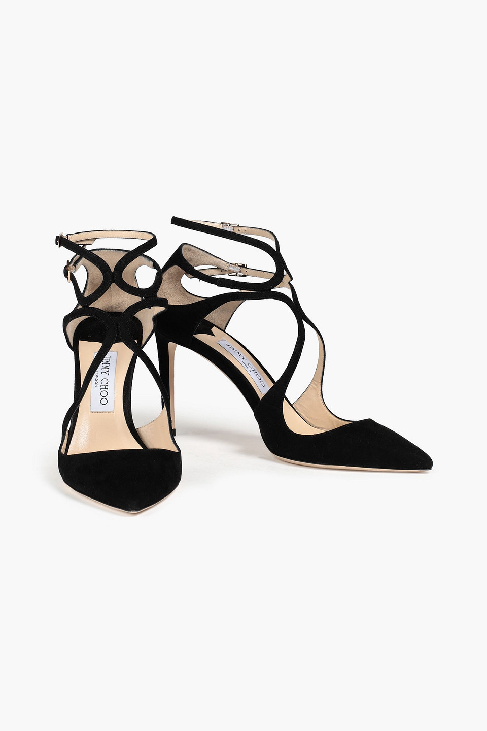 JIMMY CHOO LANCER 85 SUEDE PUMPS 3074457345630194359