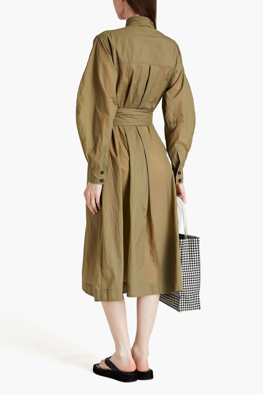 GANNI Belted shell coat