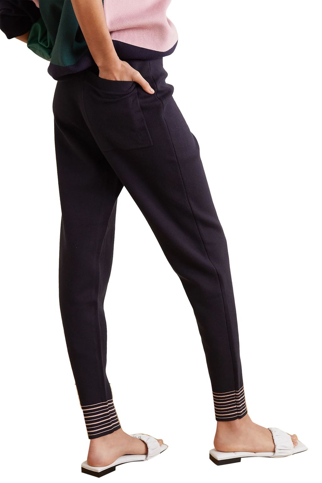 ROKSANDA Ponzo striped knitted track pants