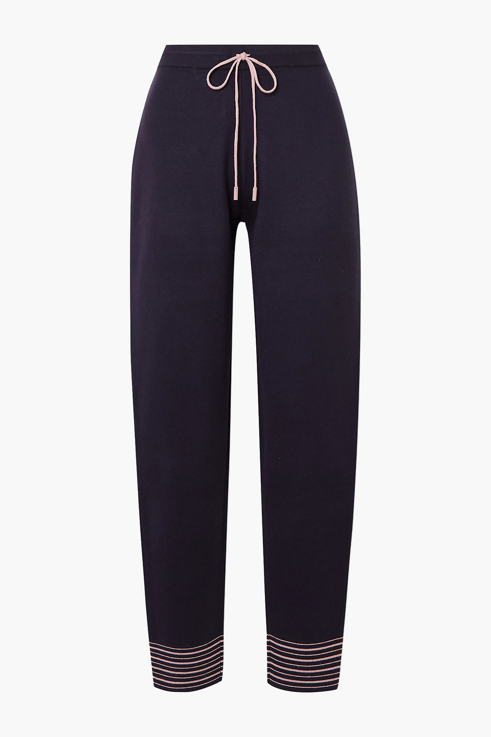roksanda - ponzo striped knitted track pants - blue - m