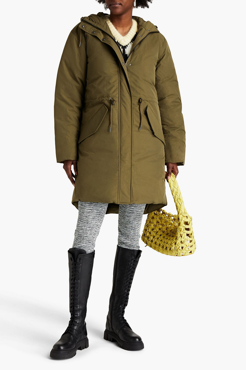 Samsã¸e Samsã¸e Lucie Shell Hooded Down Parka In Army Green | ModeSens