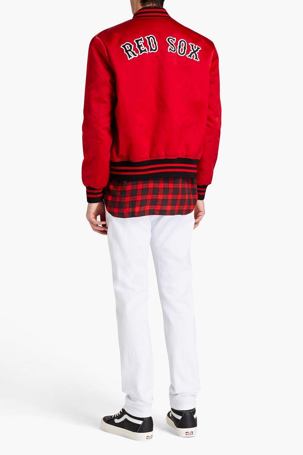 MARCELO BURLON X NEW ERA Embroidered shell bomber jacket