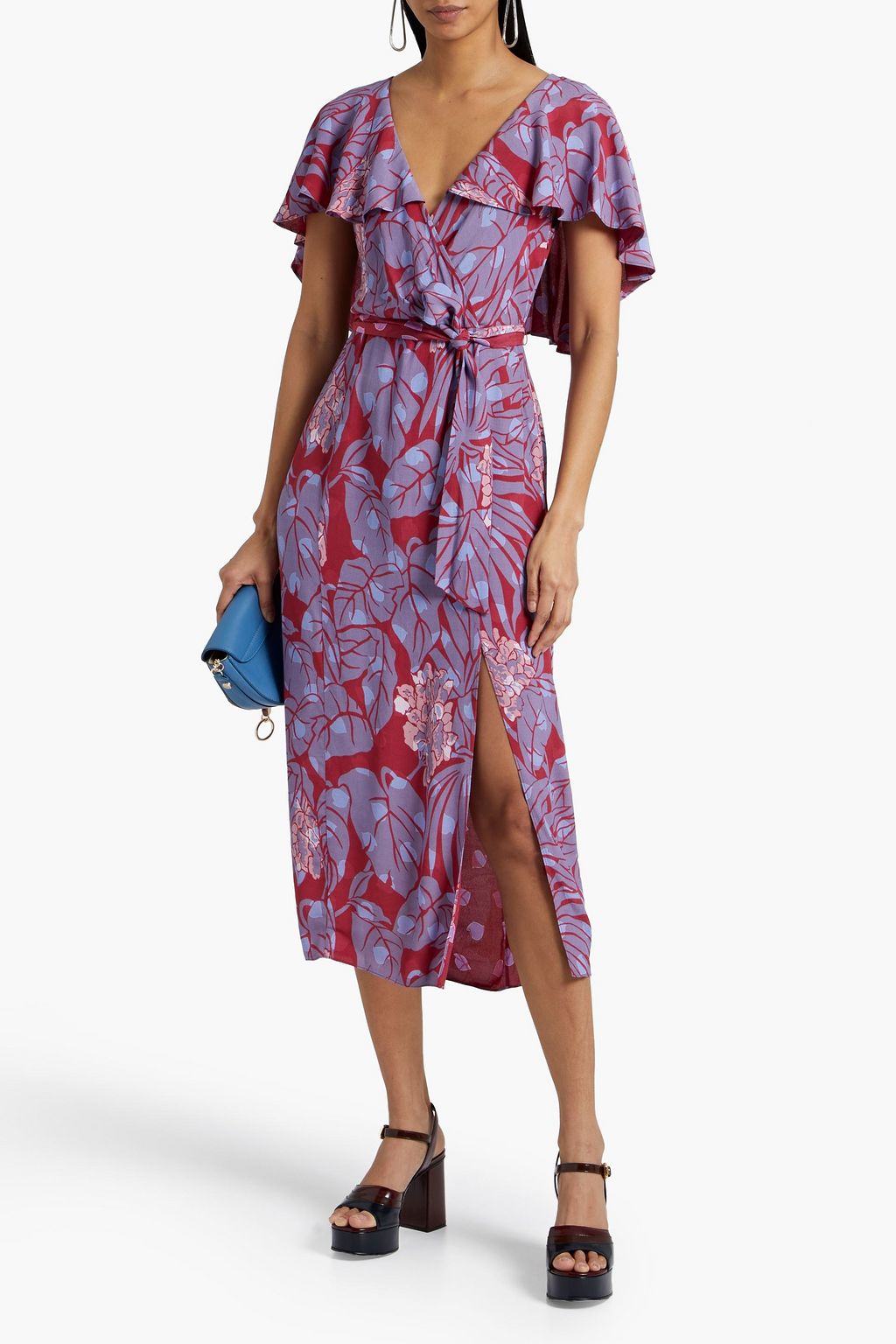 DIANE VON FURSTENBERG Aba wrap-effect printed crepe midi dress