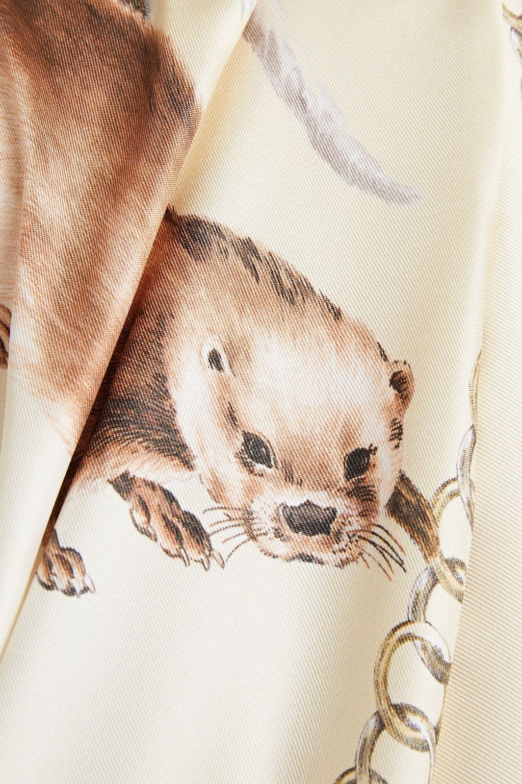 VICTORIA BECKHAM Printed silk-twill midi dress