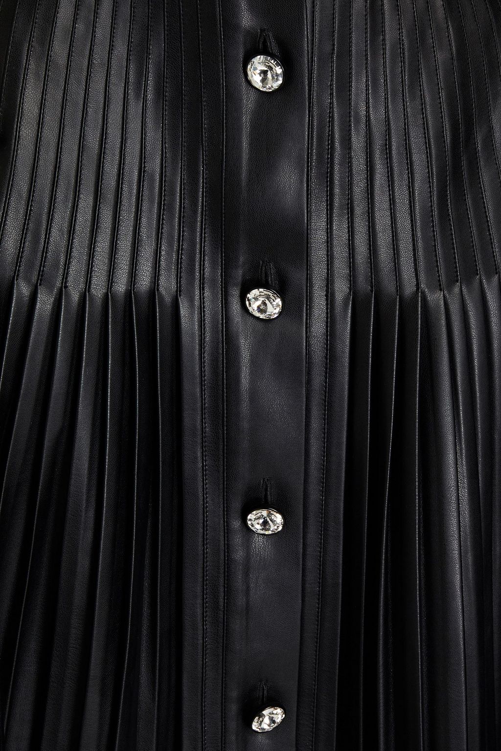 HUISHAN ZHANG Bailey pleated faux leather skirt