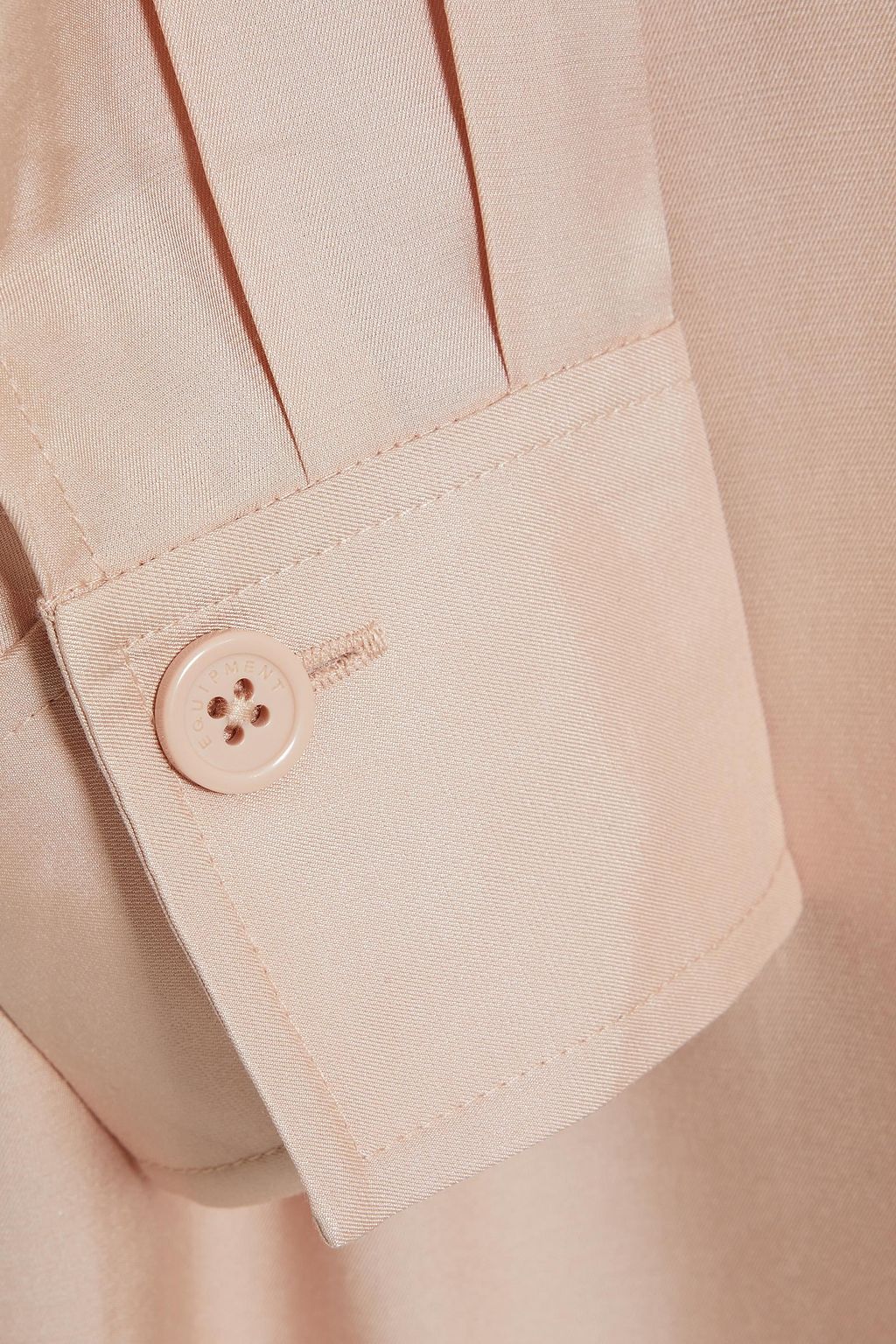 EQUIPMENT Pommine belted pleated satin jumpsuit