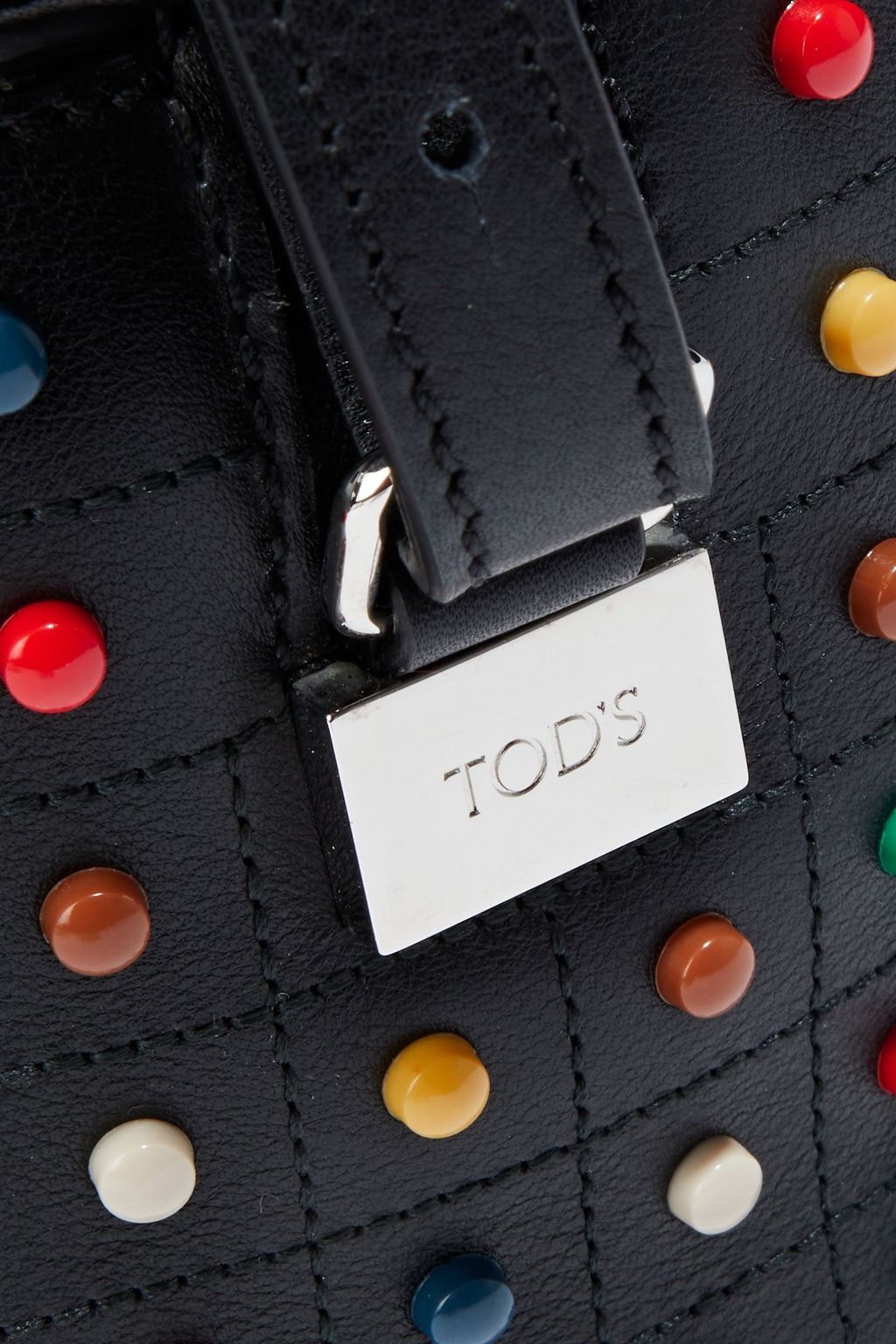 TOD'S Studded leather shoulder bag