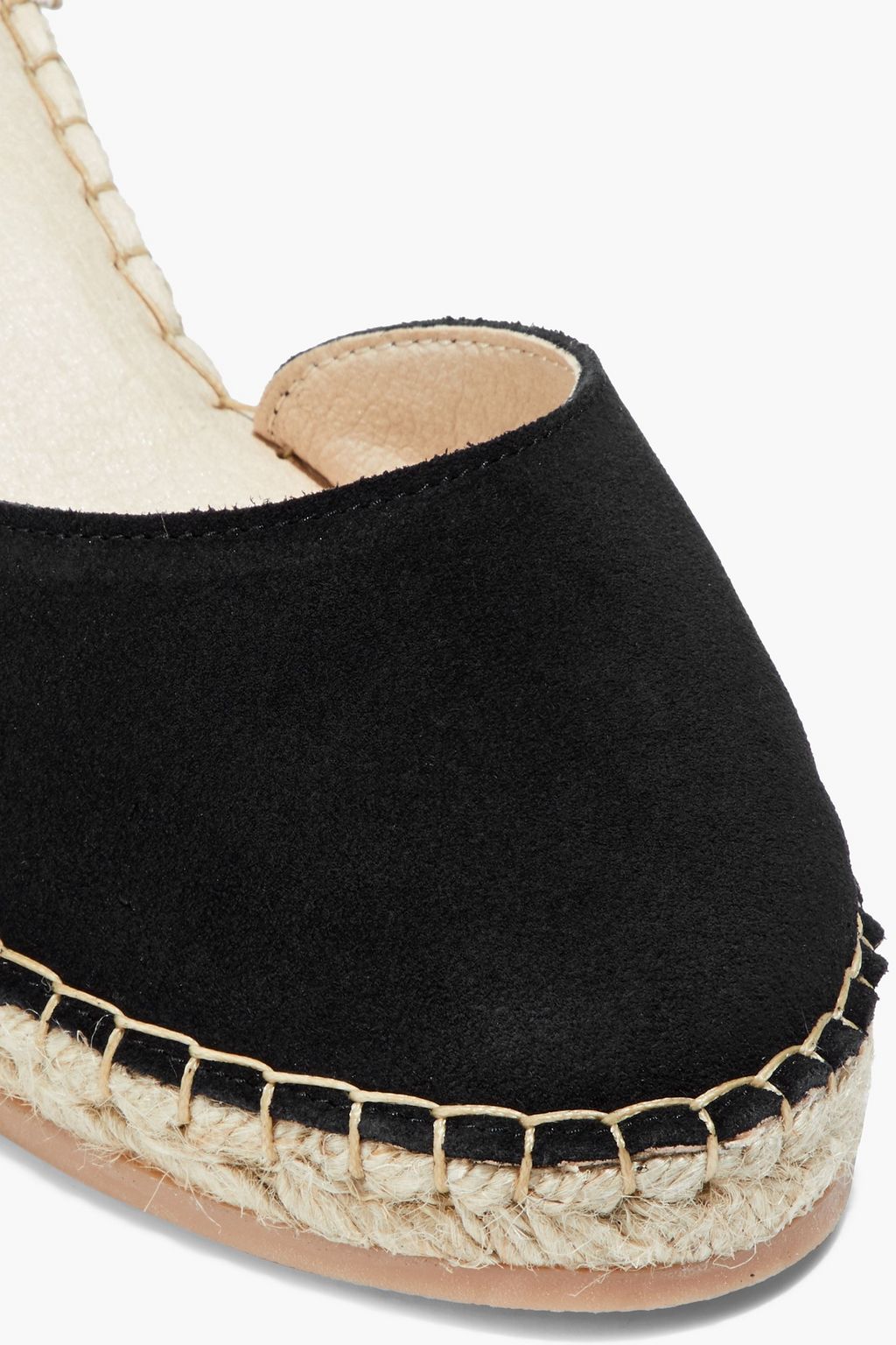 IRIS & INK Adeline suede wedge espadrilles