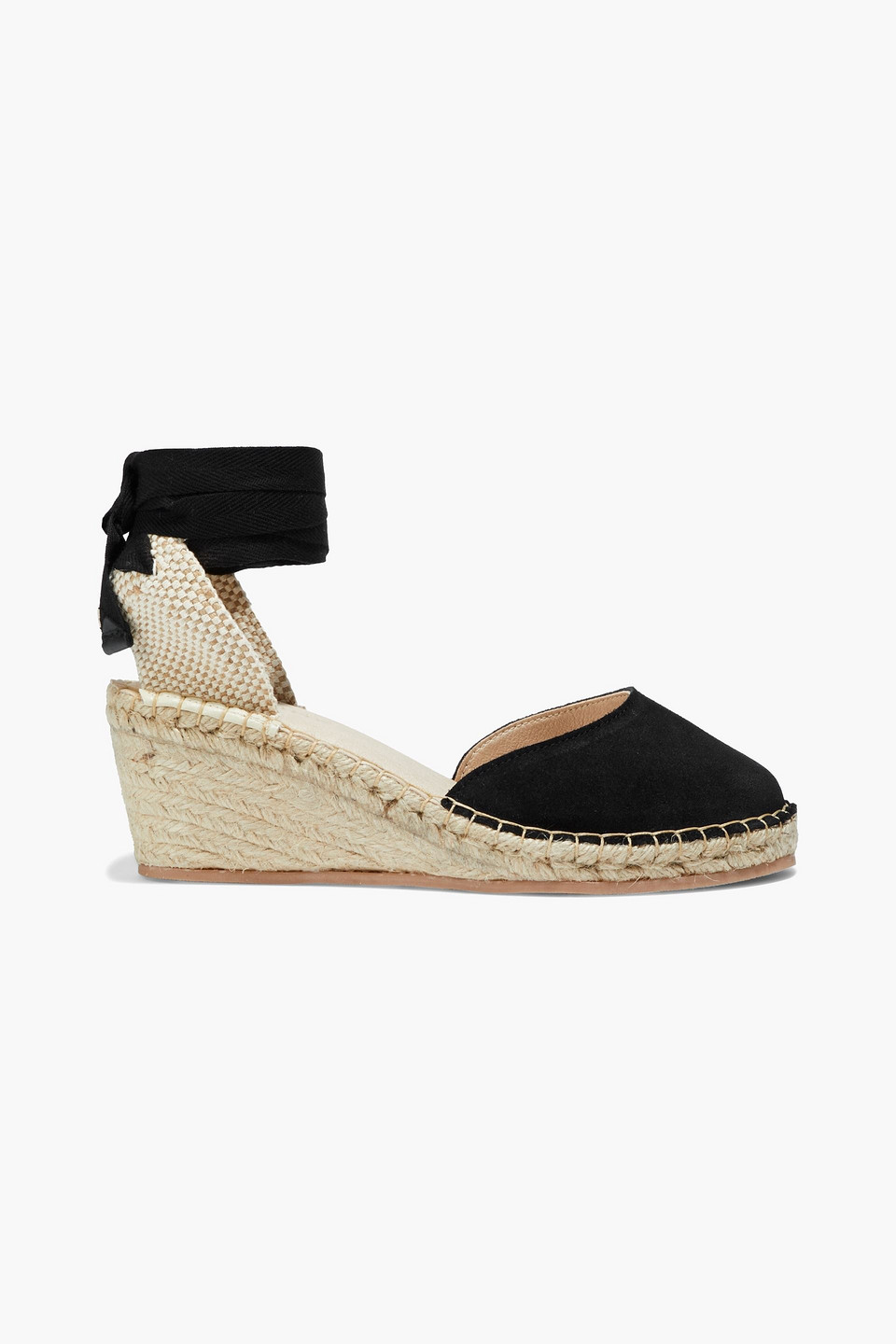 Iris & Ink Adeline suede wedge espadrilles
