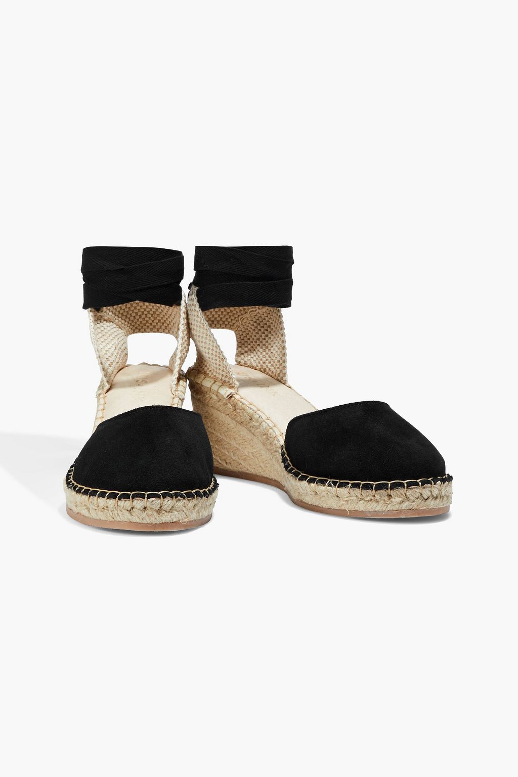 IRIS & INK Adeline suede wedge espadrilles