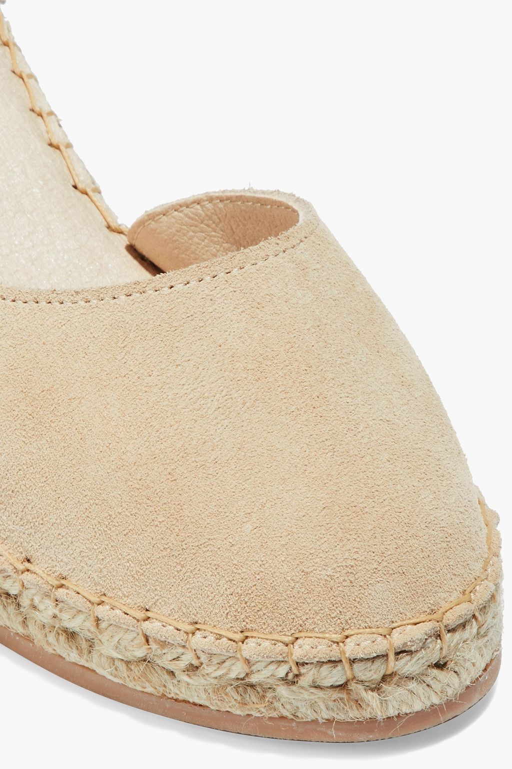 IRIS & INK Adeline suede wedge espadrilles