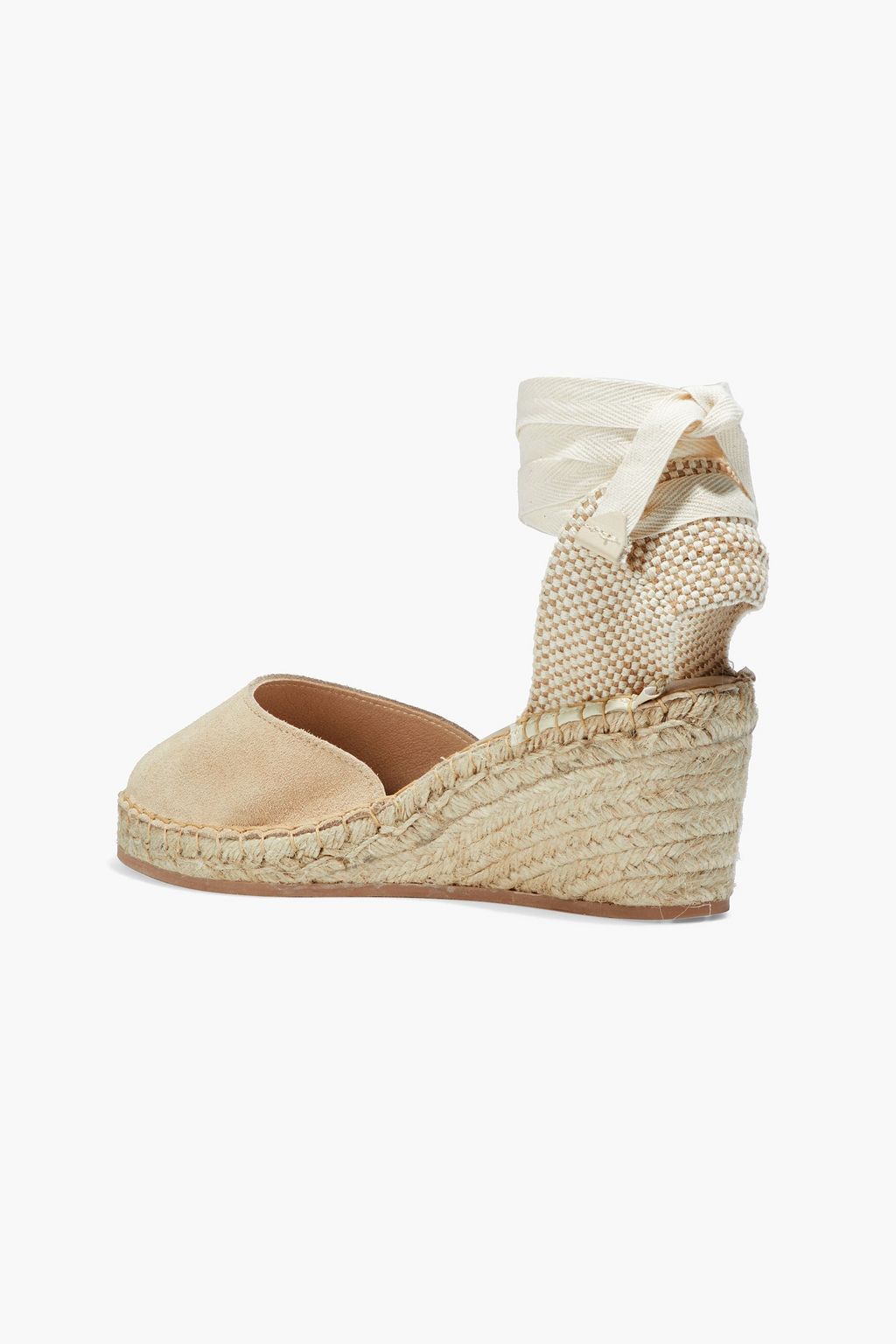 IRIS & INK Adeline suede wedge espadrilles