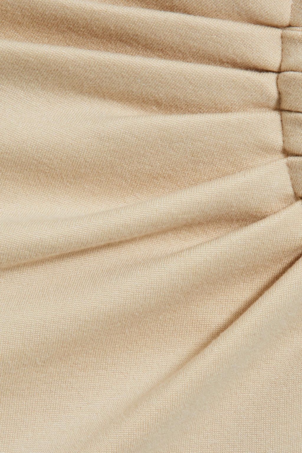 NICHOLAS Ring-embellished ruched cady flared pants