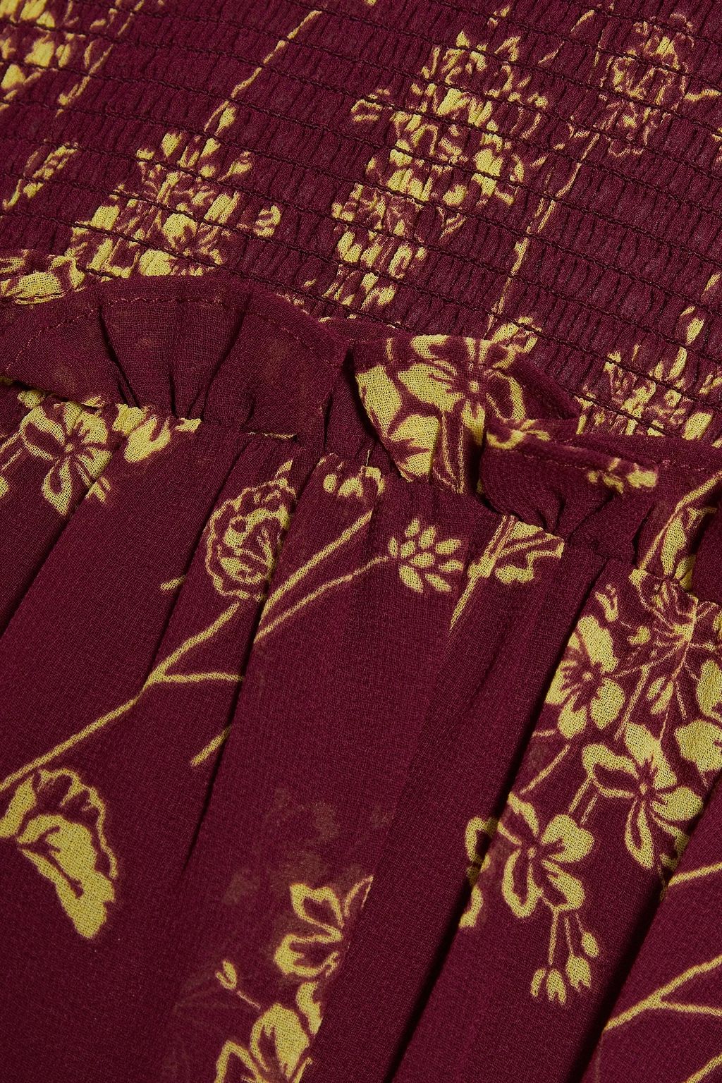 CINQ À SEPT Zola ruffled floral-print georgette mini dress