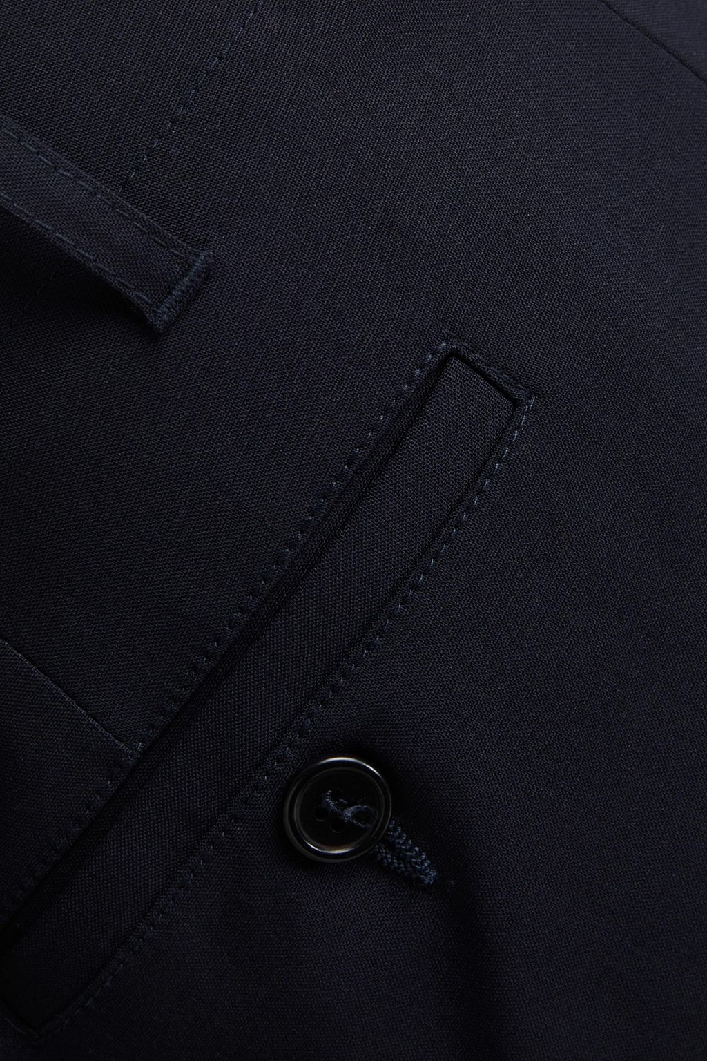 ASPESI Wool-blend crepe straight-leg pants