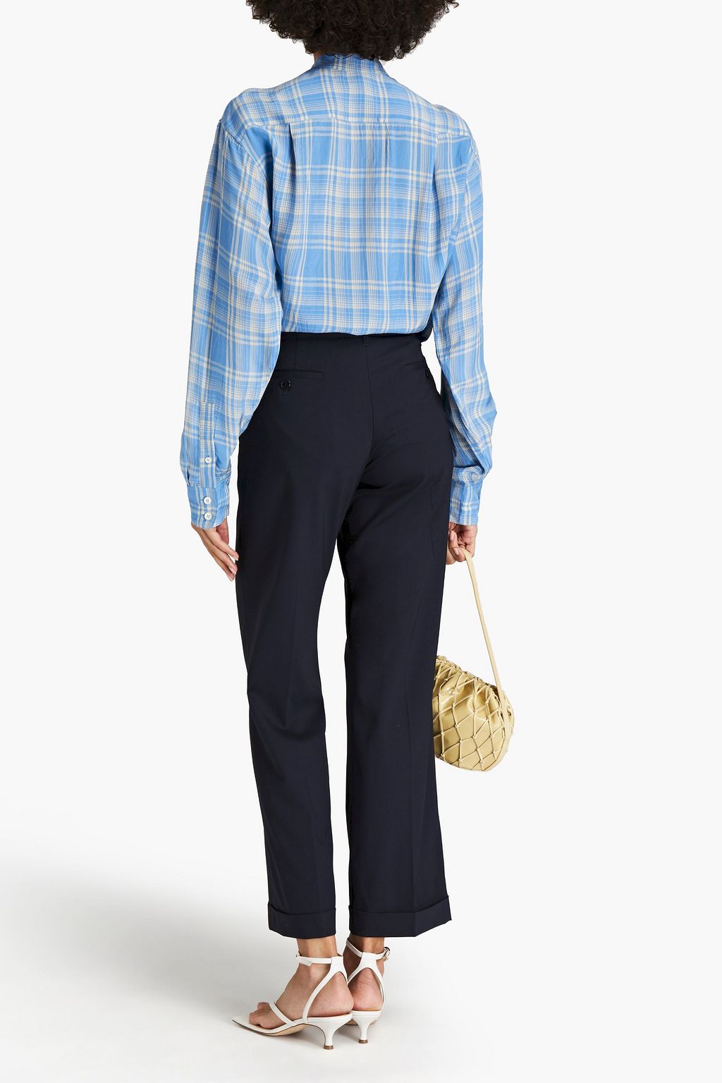ASPESI Wool-blend crepe straight-leg pants