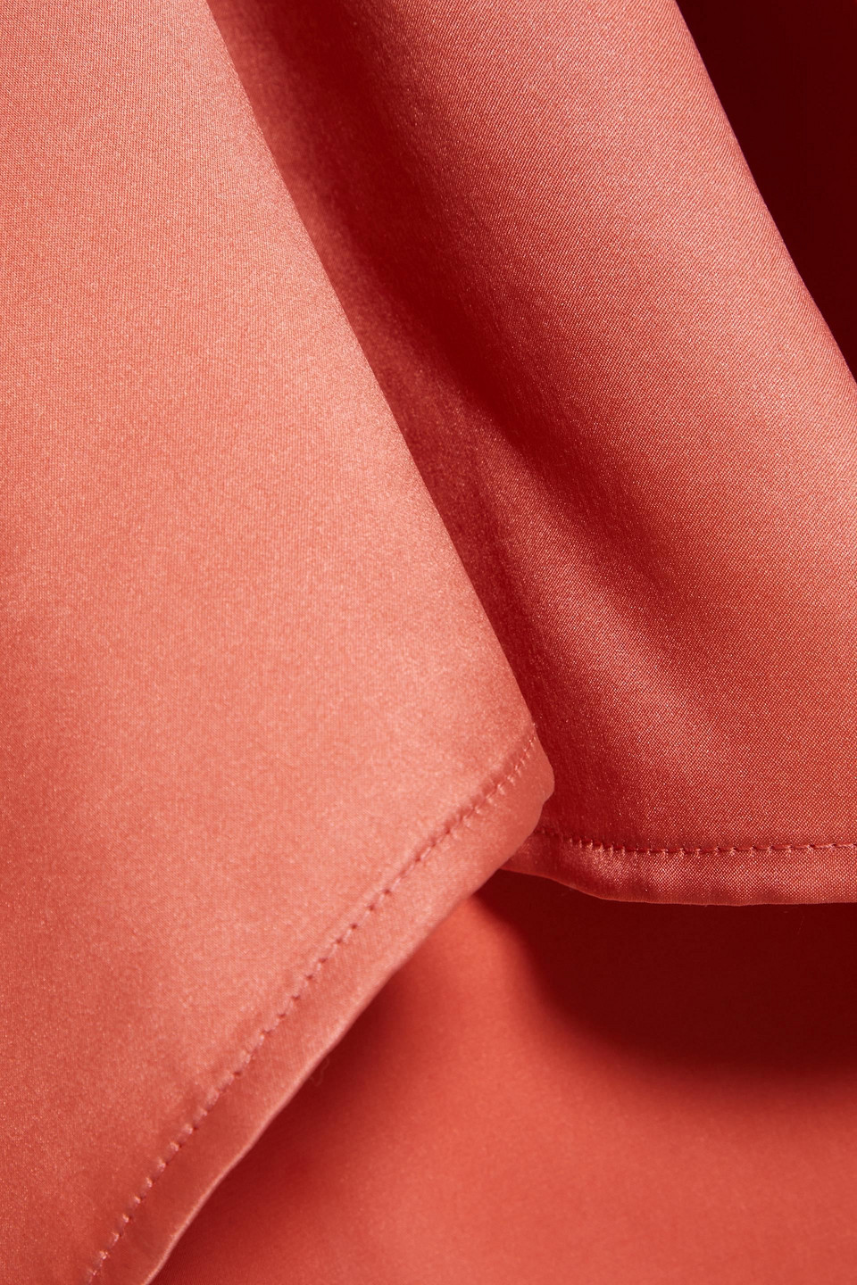 Equipment Akilah Silk-satin Top In Coral