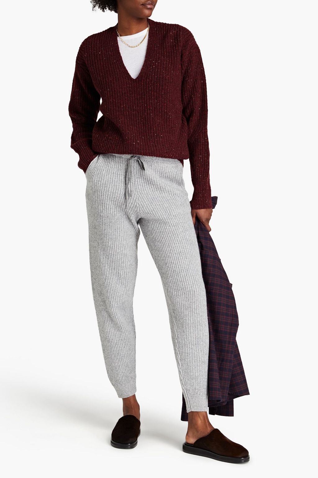 RAG & BONE Donegal ribbed recycled wool-blend sweater