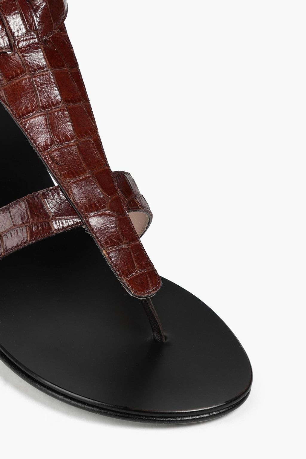 GIUSEPPE ZANOTTI Rock croc-effect leather sandals