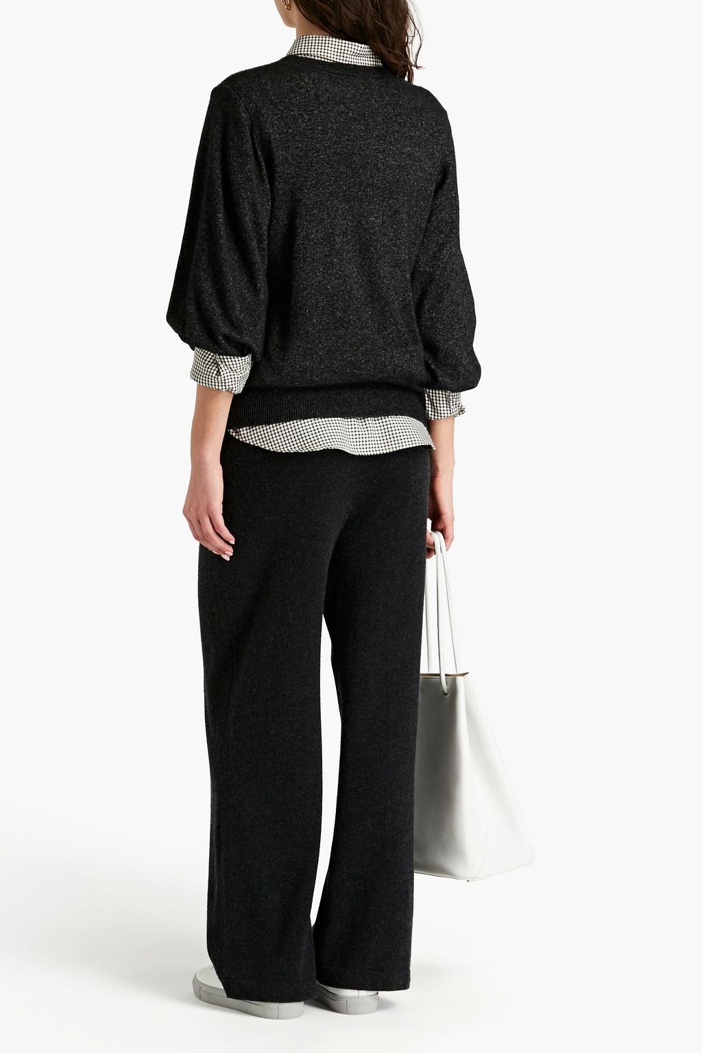AUTUMN CASHMERE Mélange cashmere and silk-blend sweater