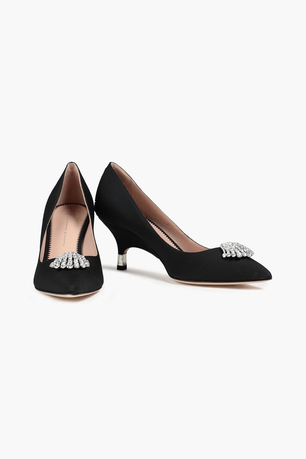 GIUSEPPE ZANOTTI Horror crystal-embellished satin pumps