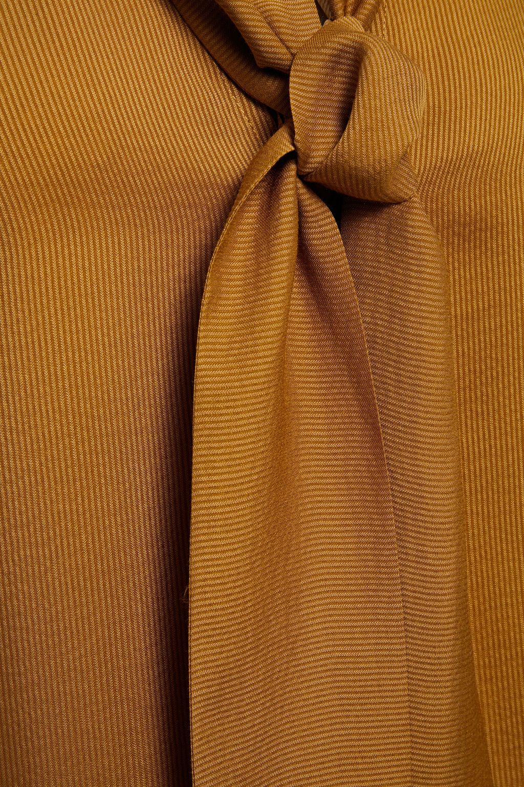 JOSEPH Olwa tie-neck silk-blend seersucker blouse