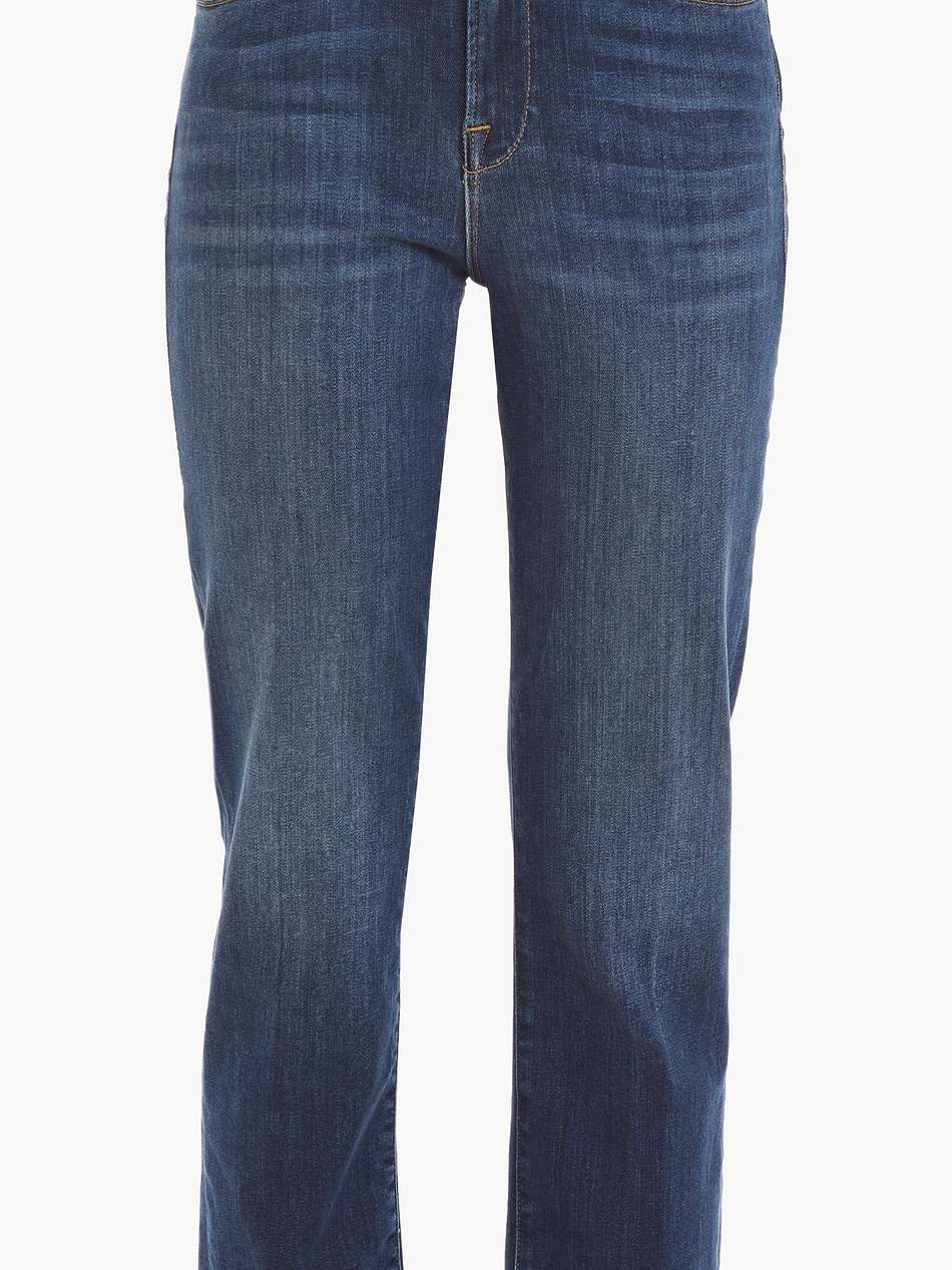 le high straight cropped high-rise straight-leg jeans