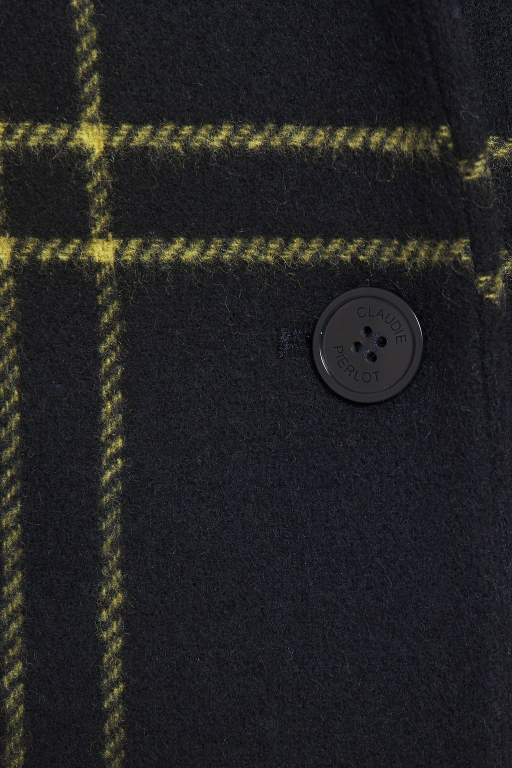 CLAUDIE PIERLOT Double-breasted checked wool-blend felt coat