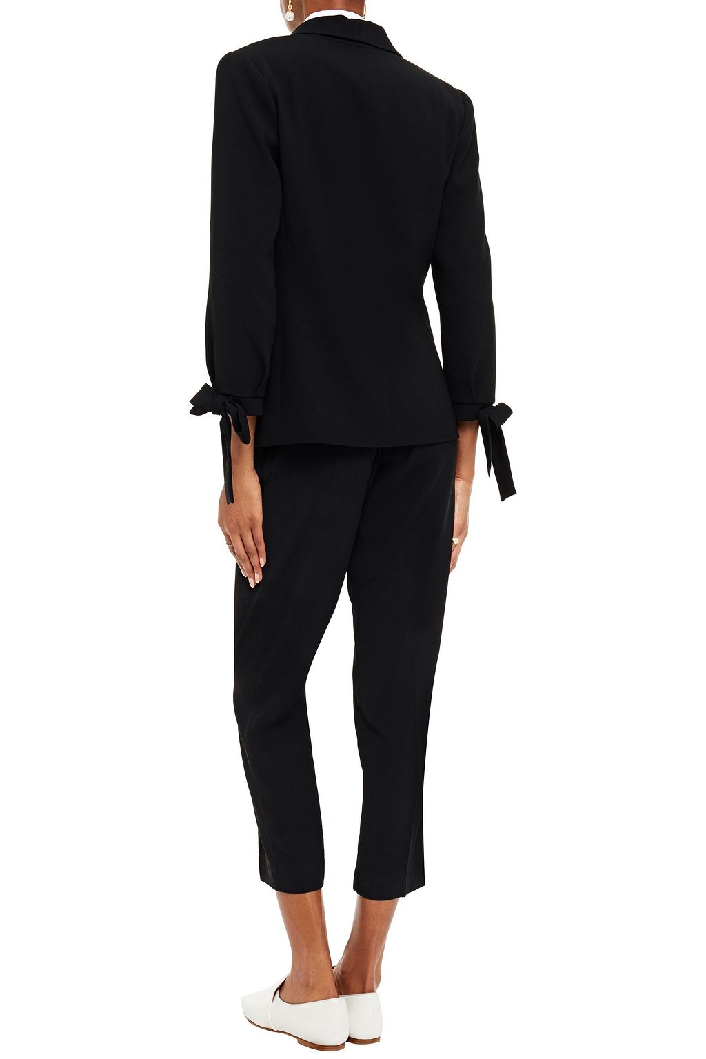 CLAUDIE PIERLOT Tie-detailed stretch-crepe blazer