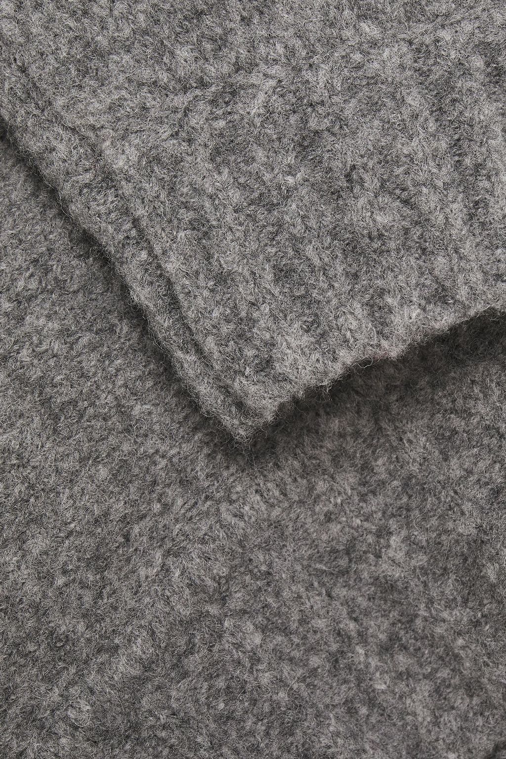 DUFFY Mélange brushed wool-blend hooded sweater