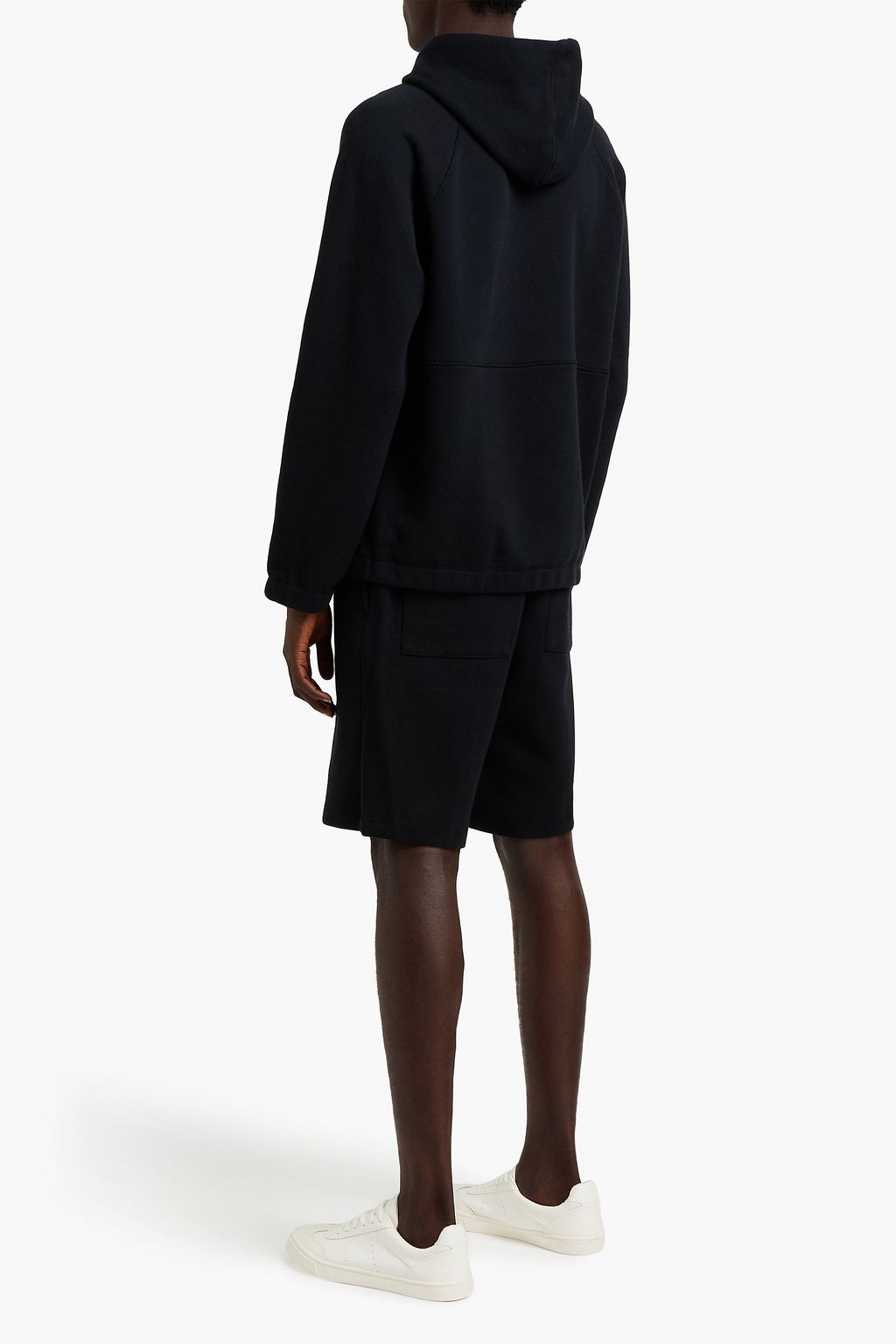 JAMES PERSE Mélange cotton-blend jersey shorts
