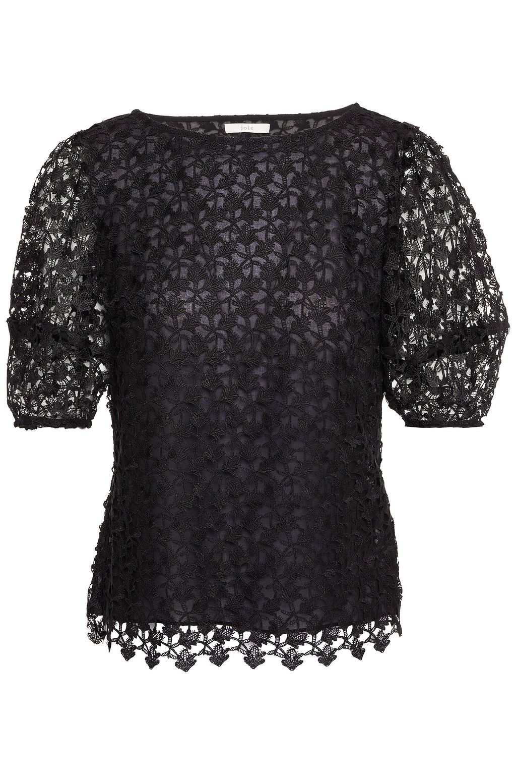 joie black lace top