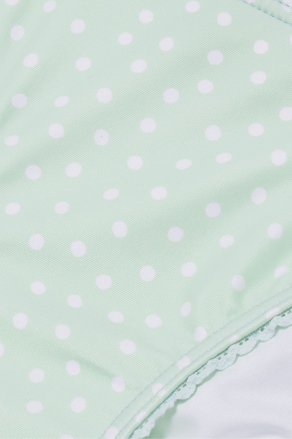 PEONY SWIMWEAR Picot-trimmed polka-dot low-rise bikini briefs