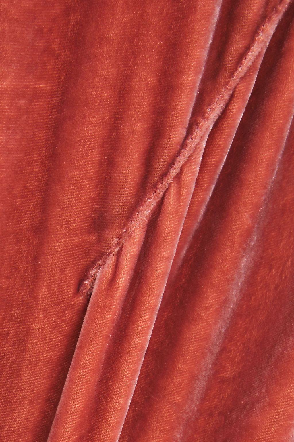 RICK OWENS Split-side velvet maxi skirt