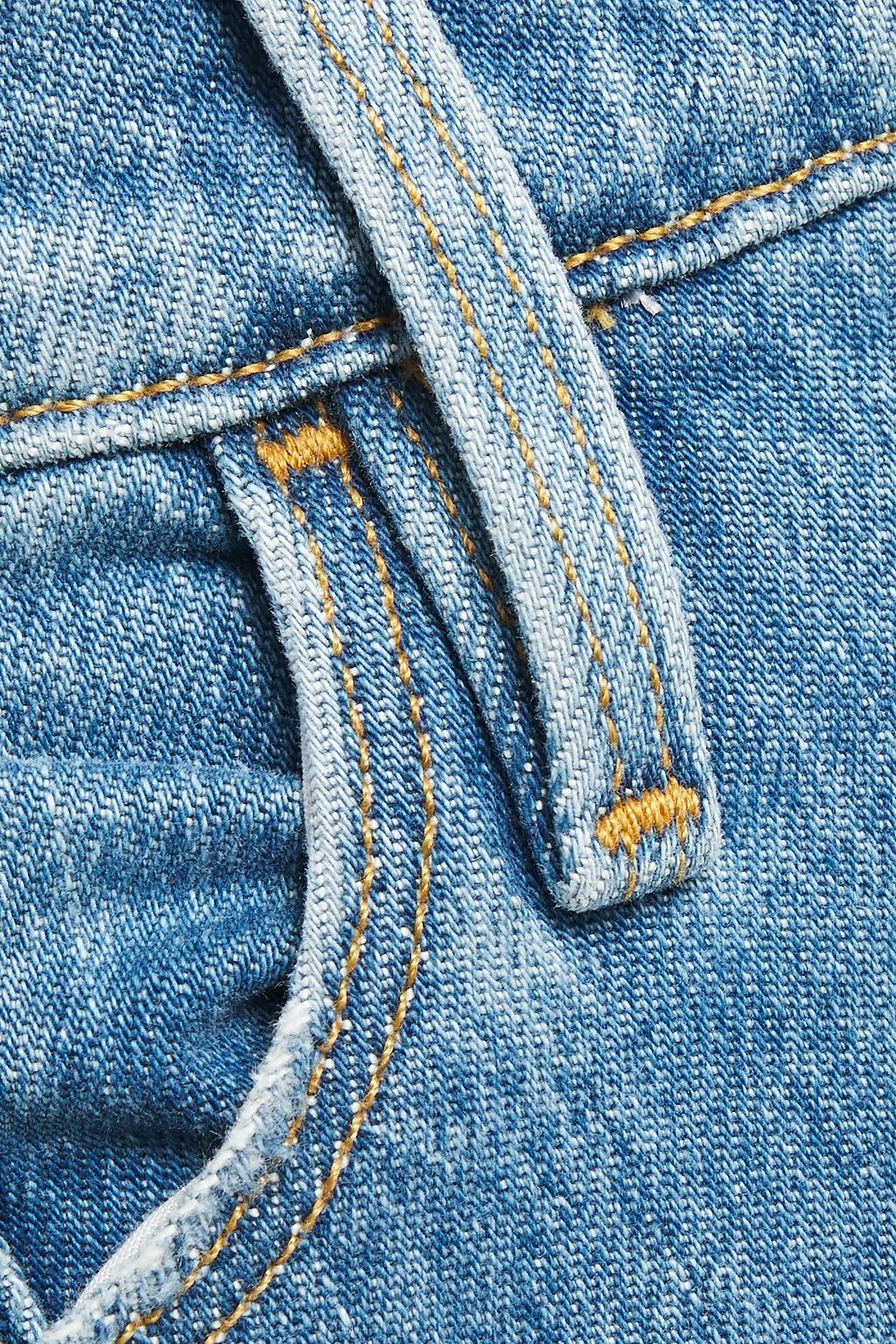 FRAME Ali Wide Crop faded high-rise wide-leg jeans