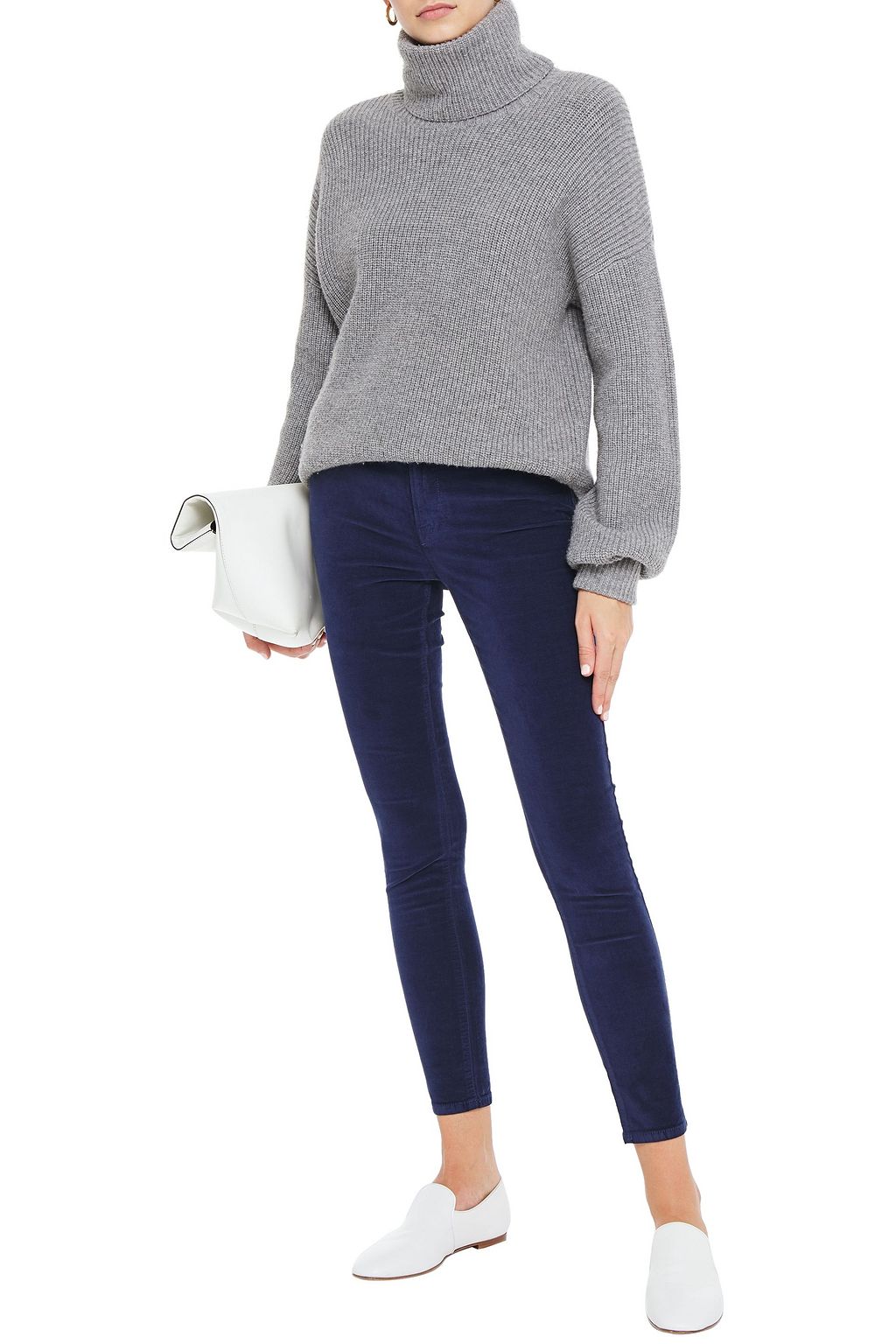 FRAME Le High Skinny stretch-velvet skinny pants
