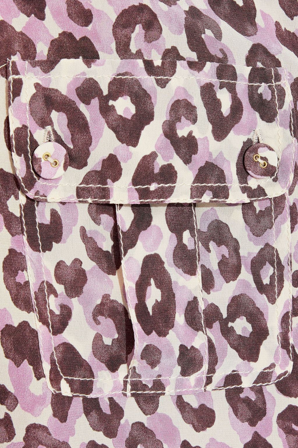 ZIMMERMANN Super Eight leopard-print silk crepe de chine shirt