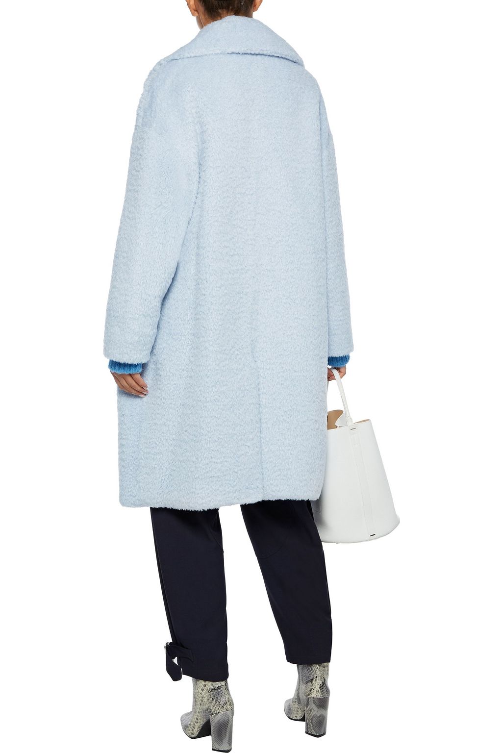 DKNY Double-breasted faux fur coat