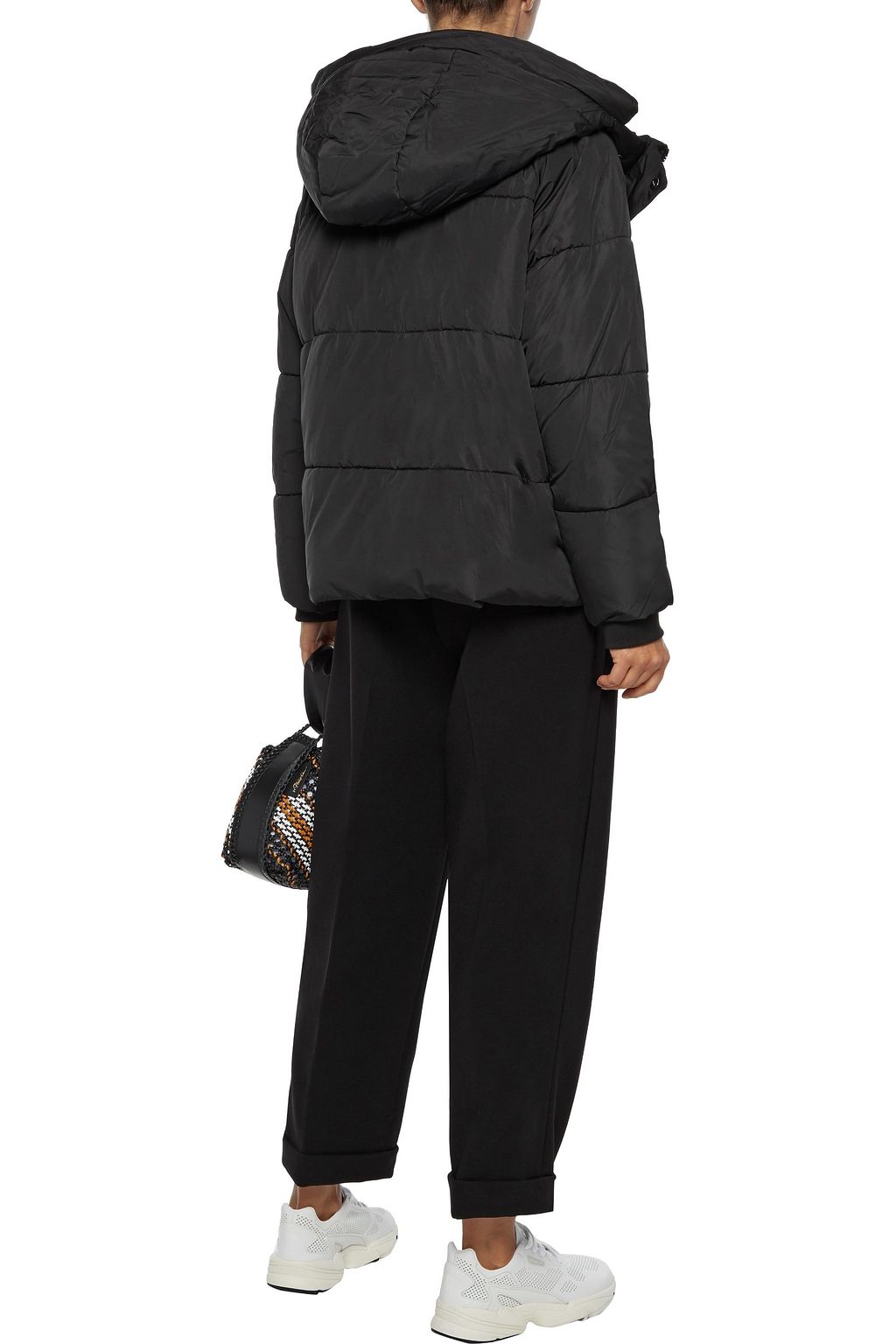 DKNY Quilted shell hooded coat