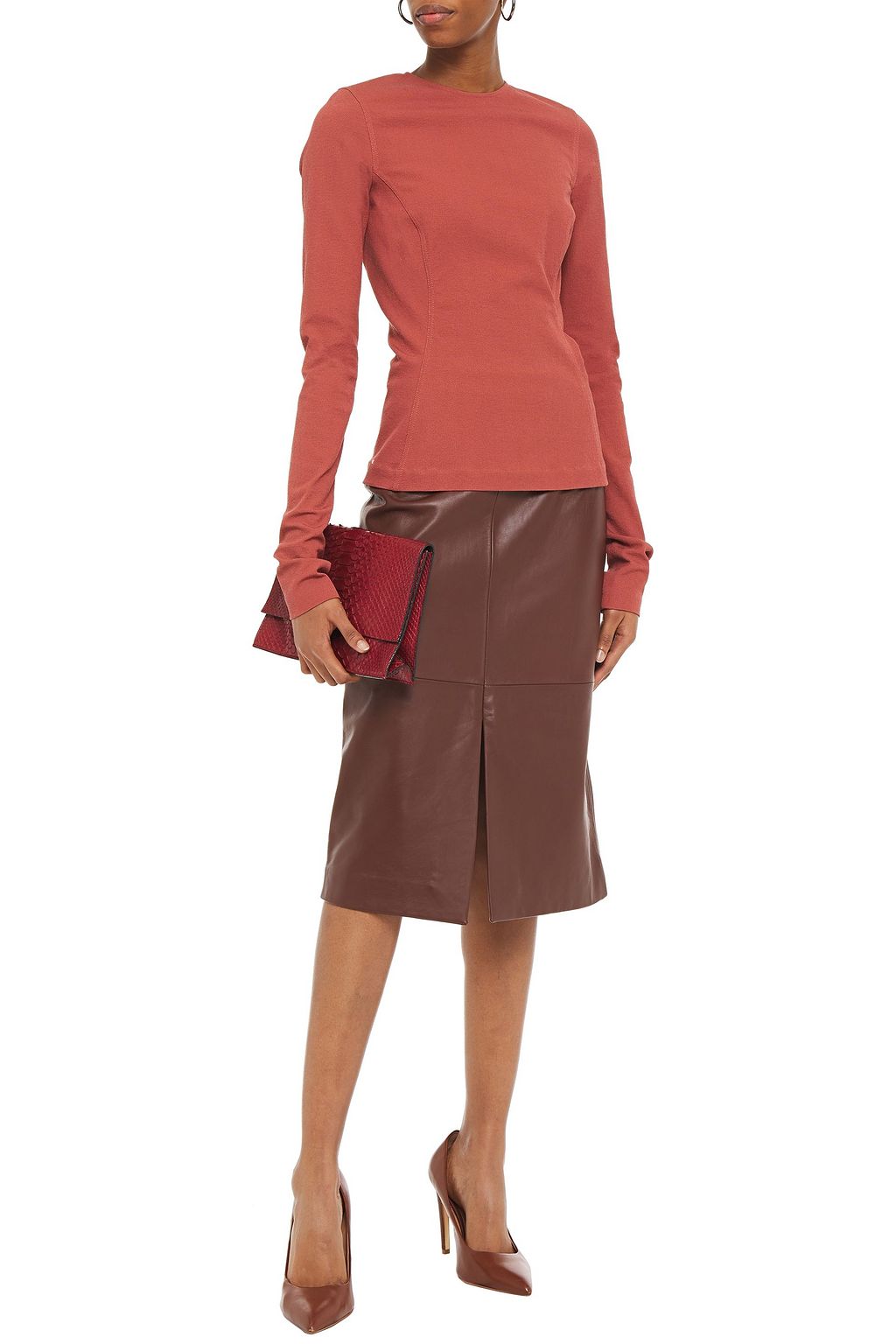 RICK OWENS Open-back textured-crepe top